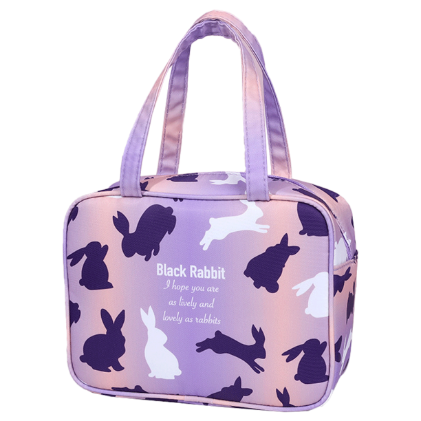 Nueva bolsa de almacenamiento de cosméticos portátil impermeable informal, tela compuesta de sarga 290