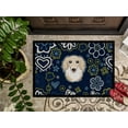 thumbnail image 3 of Carolines Treasures BB5063JMAT 24 x 36 in. Blue Flowers Longhair Creme Dachshund Indoor or Outdoor Mat, 3 of 4