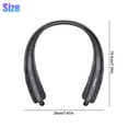 thumbnail image 4 of Bluetooth Headphones Speaker 2 in 1, TSV Wireless Headphones Neckband Wearable Speaker with CVC6.0 Noise Cancelling Mic, Retractable Earbuds Stereo Sound Sweatproof Headset with 48H Playtime, Black, 4 of 9