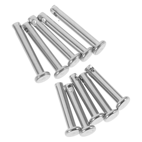 10 PCS Locking Pin Backs Pin Cylindrical Pin 1.70X0.50X0.50CM Silver
