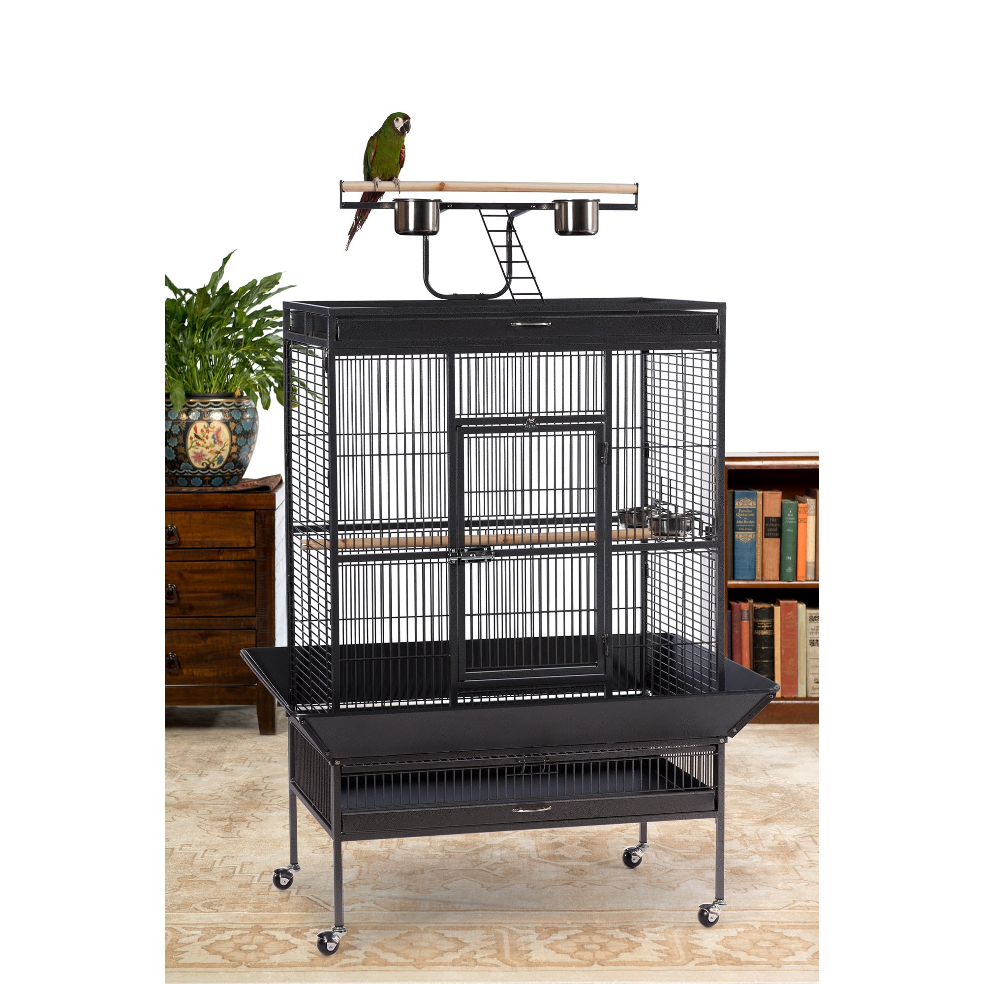Prevue Pet Products Signature Select Series Wrought Iron Bird Cage Black Hammertone