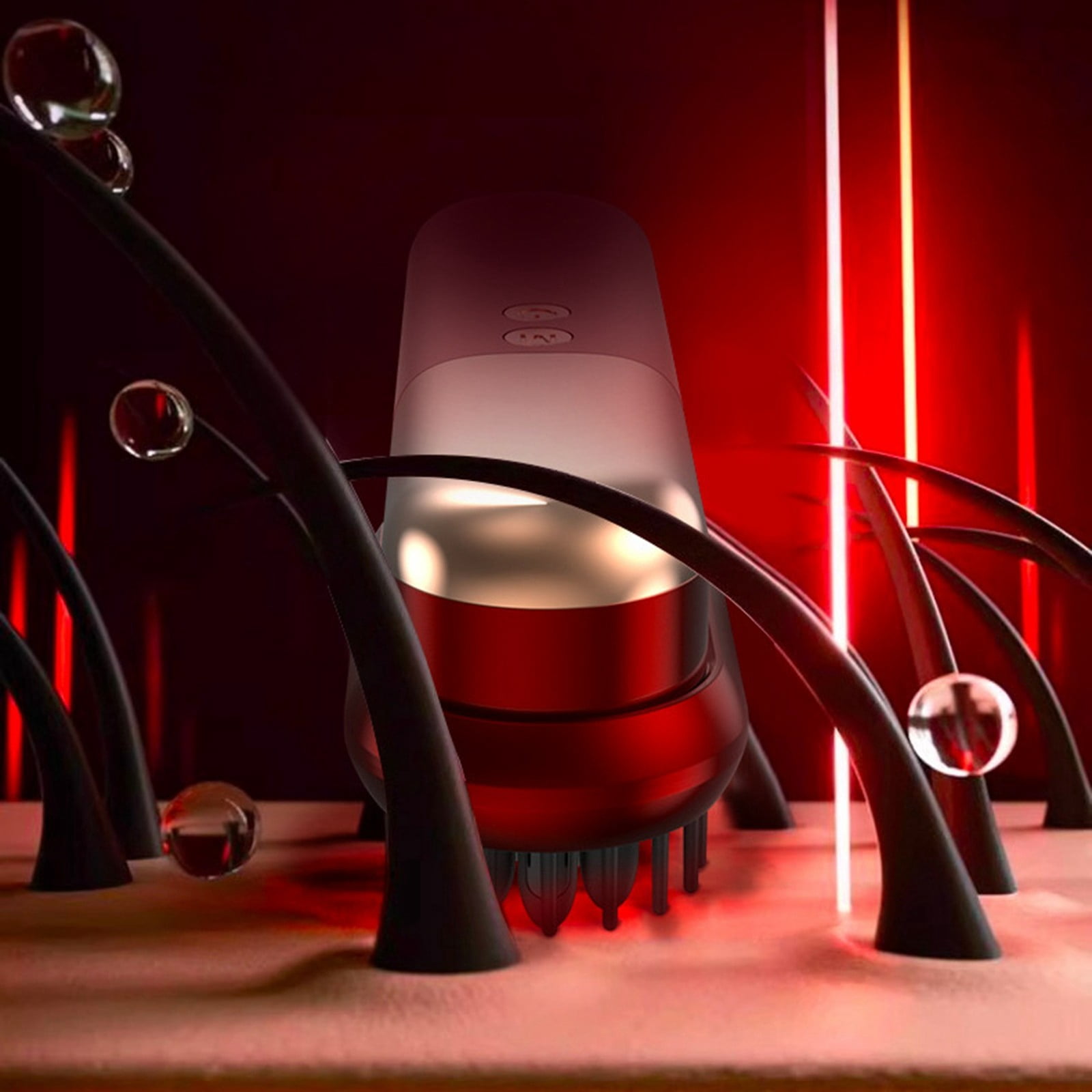 fsxdhpcsgfc Cordless Straightening Comb Functional Scalp Massager With Red Light For Hair Care And Scalp Massage