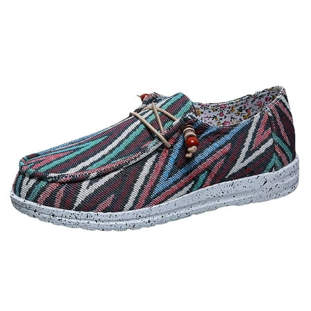 

DVKOVI Comfy Teacher Shoes Women s Comfortable Anti Slip Breathable Soft Sole Retro Lightweight Casual Canvas Shoes Flat Dress Shoes Slip on Canvas Shoes for Women Blue 39