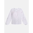 thumbnail image 6 of Scenario Women's and Women's Plus Smocked Neck Top with Lace Inserts, Sizes XS-4X, 6 of 6