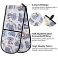 thumbnail image 4 of Dailycode Double Sided Oven Mitt with Loop Heat Resistant Kitchen Long Potholders 7" x 35" Koala Rainbow Star, 4 of 6