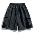 thumbnail image 4 of lkfuzj Men's Spring Summer Casual Comfy Fashion Solid Shorts Regular Elastic Waist Polyester Outdoor Daily Beach, 4 of 4
