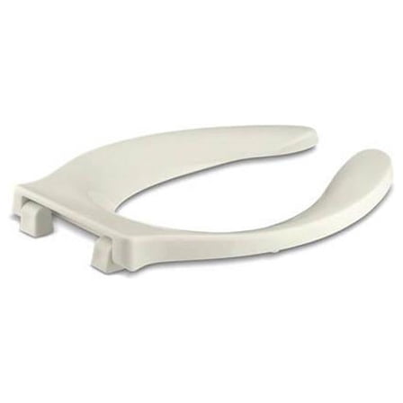 Open Box Kohler K-4731-Sc Stronghold Elongated Open-Front Toilet Seat - Off White