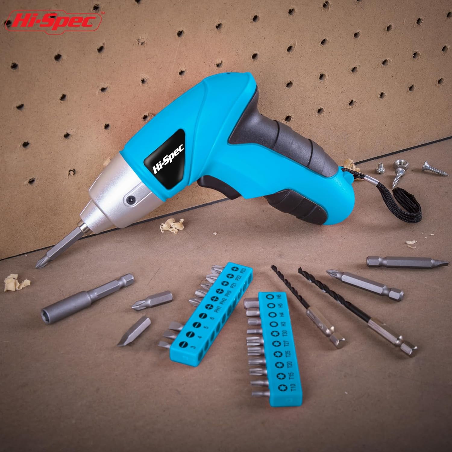 General Small Electric Screwdriver, Mini Drill Set, Rechargeable 3.6V Cordless Screwdriver with 26 Driver Bits, Power Tool for Small Projects & Home Use, Blue