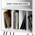 thumbnail image 5 of Hommpa Turntable Stand White Record Player Stand with Vinyl Storage and LED Light Vinyl Record Storage Cabinet Holds Up to 100 Albums Record Player Table for Living Room Bedroom Office, 5 of 9