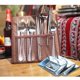 thumbnail image 3 of de cubiertos de utensilios de material acero inoxidable de 16 piezas adecuado para uso de 4 personas, ( + tenedor + palillos + ) kusrkot Utensilios portátiles para acampar, 3 of 8