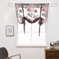 thumbnail image 4 of Cortina de ventana romana con flor de peonía transparente para cocina, cenefa, cortinas de gasa semitransparentes, tratamiento de ventana kenally JJ23234-02, 4 of 6