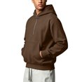 thumbnail image 5 of Ceisia Men Waffle Knit Stand Collar Full Zip Fleece Jacket Loose Fit Long Sleeve Pocket Daily Casual Outer Coat Gift, 5 of 9