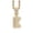 Gold K, variant on Women's Stainless Steel Ice Out Zirconia Initial Pendant Necklace Silver D