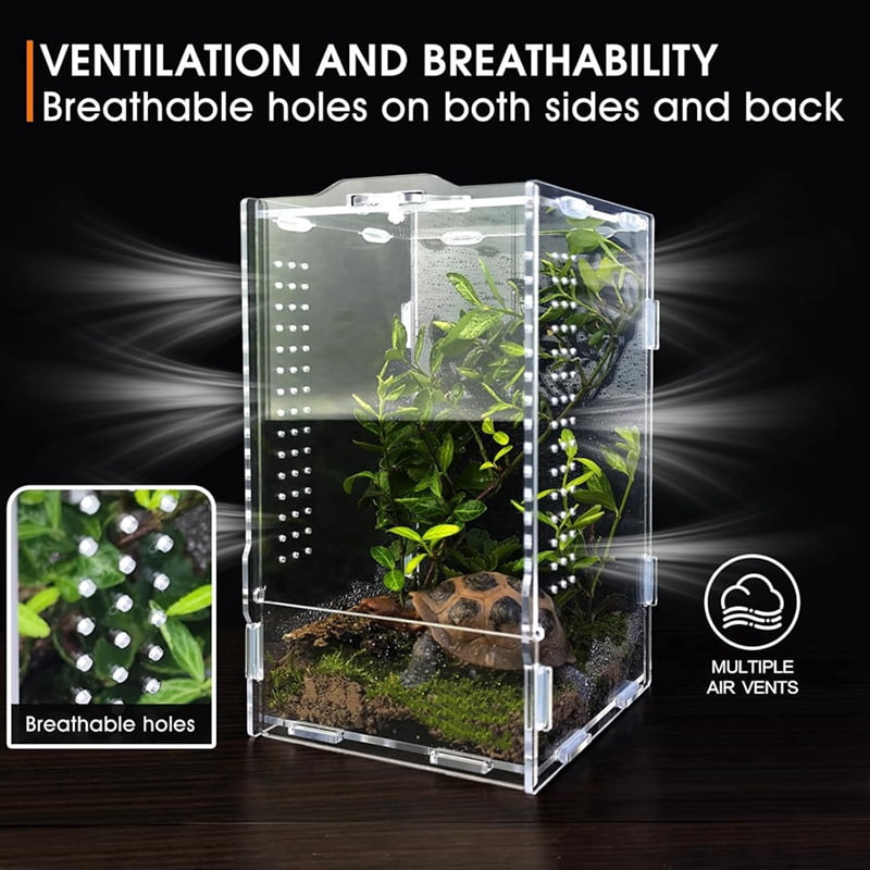 2X Jumping Spider Enclosure, Tarantula-Enclosure Large Acrylic Terrarium, Reptile Enclosure Jumping Spider Accessories