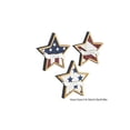 thumbnail image 3 of Patriotic Wooden Star Decor Set Of 3 Layered Red White Blue Ornaments Independence Day Table Wall Accent Multi-Color, 3 of 6