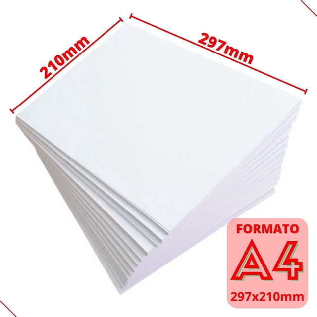 Papel Offset Blanco A4 250 Hojas Sulfito 180g Tapa Chambril Deng Xun unisex