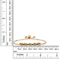 thumbnail image 2 of Gem Stone King 3.83 Ct Yellow Citrine Blue Created Sapphire 18K Rose Gold Plated Silver Tennis Bracelet for Women, 2 of 3