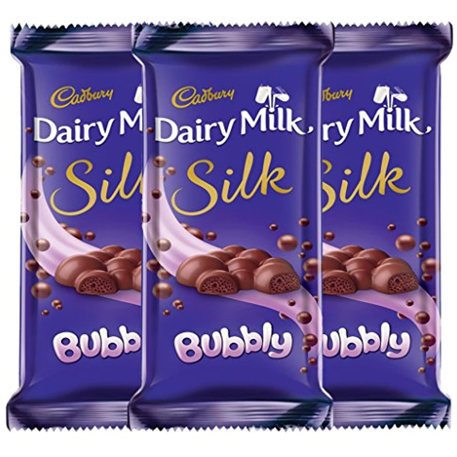Cadbury Dairy Milk Silk Chocolate Bar, Bubbly, 120G (Pack Of 3) | lupon ...