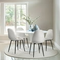 thumbnail image 5 of Homy Casa Set of 4 Beige Velvet Side Chairs for Dining, Home Office & Vanity, 5 of 11