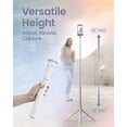 thumbnail image 4 of KraftGeek 66'' Magnetic Phone Tripod for iPhone MagSafe, JustTap Selfie Stick Tripod with Remote, Portable Tripod Stand for Video Recording, Travel, Vlogging (White), 4 of 10