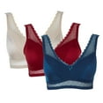 thumbnail image 2 of Rhonda Shear Mesh Dot Pin-Up Bra 3 Pack w/Removable Pads, 2 of 11