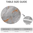 thumbnail image 6 of Gray Marble Orange Line Pattern Round Fitted Tablecloth with Elastic Edge,Dining Table Cover Waterproof,Outdoor Round Tablecloth for Camping,Dining,Indoor and Outdoor, 6 of 7