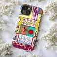 thumbnail image 5 of Whimsical Patchwork Phone Case, Cute Cats, Swans & Flowers in Bright Colors, Fun Artistic Protective Cover for iPhone 16 15 14 13 12 11 Pro Max Mini, 5 of 6
