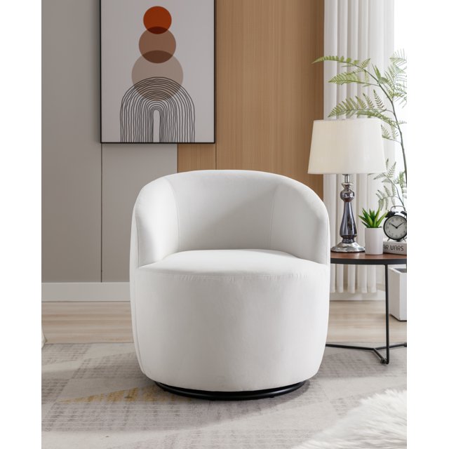 KOSSMAI Soft Upholstered Velvet Fabric Swivel Accent Chair For Living Room, Bedroom, Study Room