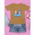 thumbnail image 3 of Corgi N Kitten Eating Spaguetti T-Shirt Juniors -Image by Shutterstock,  Small, 3 of 4