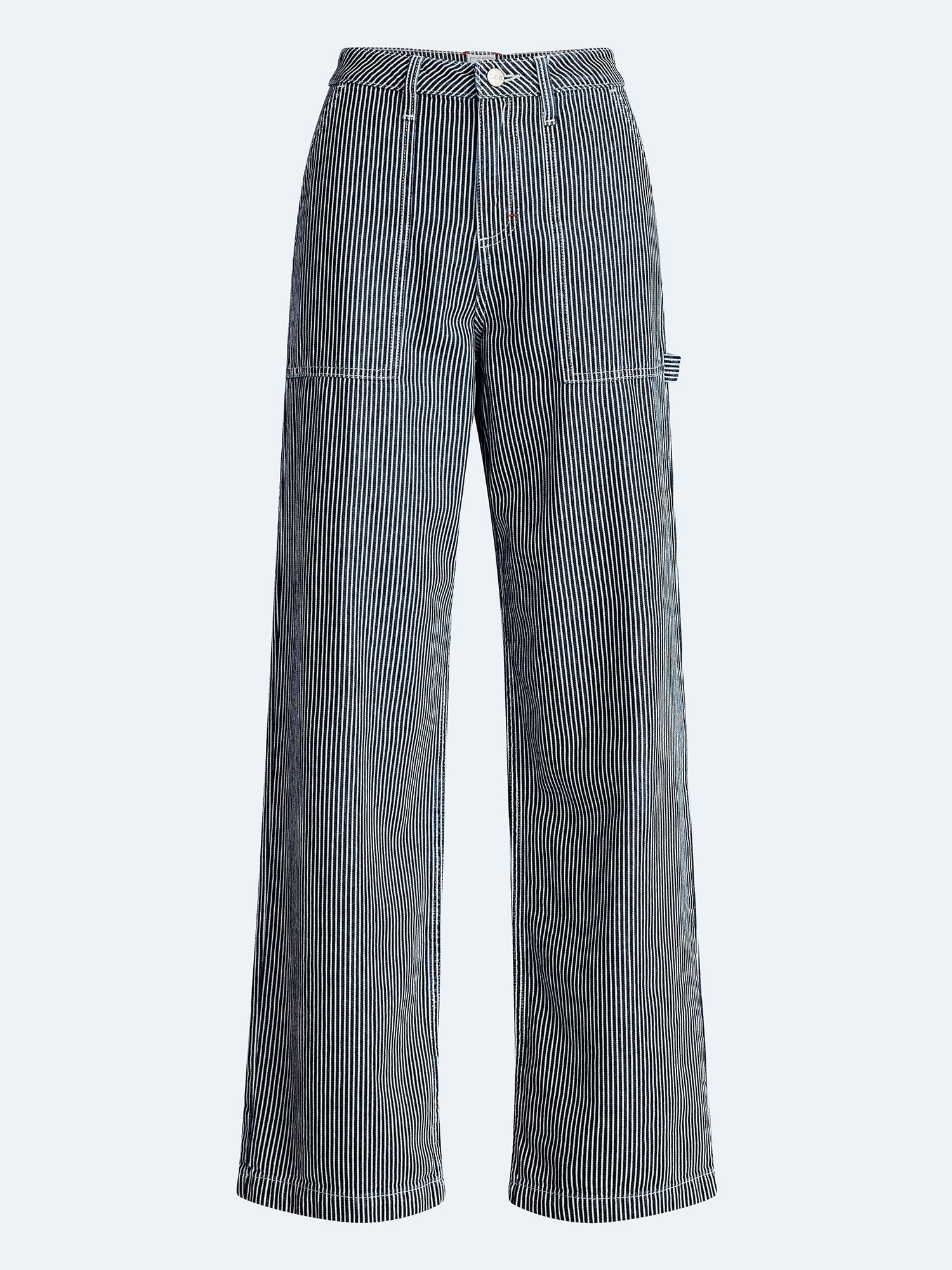 Kacey Lee Women's Mid Rise Loose Carpenter Jeans, Sizes 0-18
