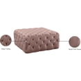 thumbnail image 3 of Homestock Mediterranean Mingle Velvet Ottoman/Bench, 3 of 6
