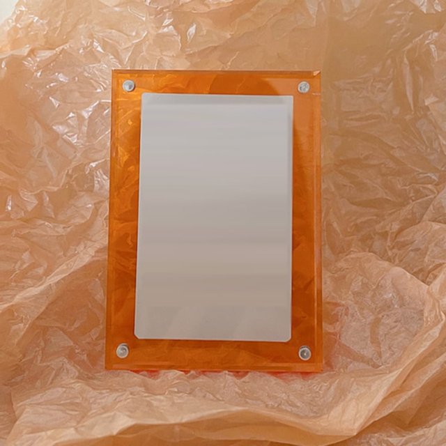 Photo Frame Transparent Photo Display Frame Decoration Desktop Display Birthday Girlfriend Gift - Orange