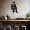 thumbnail image 2 of LaModaHome Exclusive With Hat And Bow Tie Sitting Man Metal Wall Art – Durable & Artistic Metal Wall Art for Home and Office Decor, Perfect for Any Interior Design Aesthetic, 2 of 5