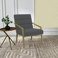 thumbnail image 2 of Kirra Upholstered Metal Arm Accent Chair Dark Grey, 2 of 12