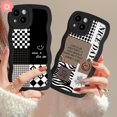 thumbnail image 2 of Funda Para Samsung A12 A03s A50 A23 A04s A30s A14 A13 A50s A04 A53 A20 A33 A32 A11 A04E A31 A51 A52s A02s M22 A21s A52 A22 M32 Diamante Suave Patrón De Empalme Sonriente Estuche De Borde Ondulado, 2 of 3
