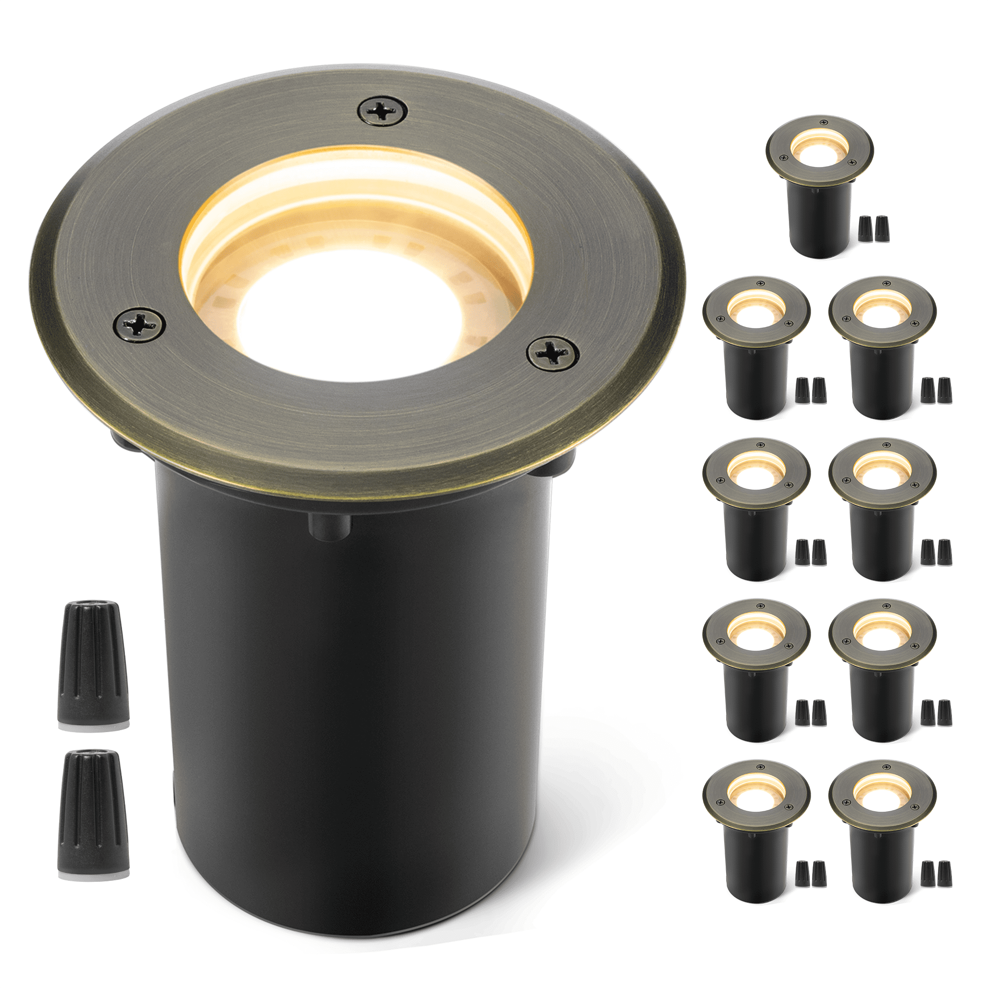 Gardenreet Brass Landscape Lighting Well Light, Waterproof 12V LED