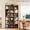 Black Walnut, variant on Aheaplus 7-Tier L-Shaped Corner Cube Book Shelf - Wooden Storage Cabinet with Top Table for Small Spaces, Home Office, Bedroom, Living Room, Black Walnut