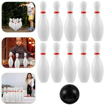 COSMOBETTY 1 Set White Plastic Bowling Play Kids and Adults Indoor Games