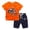 Orange, variant on WOLLED 1-8Y Kids Baby Boys Summer Cartoon Shorts Set 2PCS Toddler Short Sleeve Cotton T-Shirt and Shorts Pants Sets