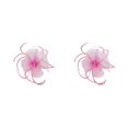 thumbnail image 4 of pitrice 1/2/3/5 Maille Fascinator Femmes Coiffe Prom Maquillage Nuptiale Scène Réglable Performance Photo Coiffe Fille Bande de Cheveux Rose 2PCS, 4 of 6