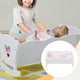 thumbnail image 1 of Cama de madera para muñecas de 45 cm, mueble de juego de simulación, 52,5 x 27,5 x 25 cm, resistente, fácil de montar, diseño realista con mecedora y, 1 of 10