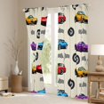 thumbnail image 3 of Erosebridal Cartoon Car Kitchen Curtains, Trophy Black Out Curtains Pack of 2 (42x63 Each), Cream Multi, 3 of 5
