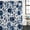 SteelBlue, variant on Navy Blue Botanical Peony Shower Curtain Set - 72" x 78" Washable Bathtub Curtain with 12 Hooks, Vintage Floral Blossom Waterproof Fabric Stall Shower Curtains for Bathroom/Bathtub Décor