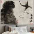 thumbnail image 2 of Orinice Cat Dragon Chinese Writing Tapestry Wall Hanging Unique Style for Home Decor, Living Room, Bedroom - Aesthetic Graphic Art Piece 40x30inch, 2 of 6