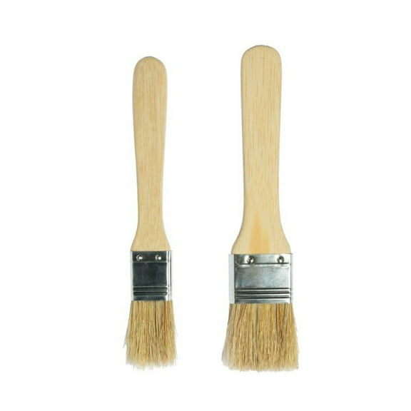 Mainstays 2-Piece Bamboo and Bristle Pastry Brushes Set with Bamboo Handle, 9.05" L, Natural Color