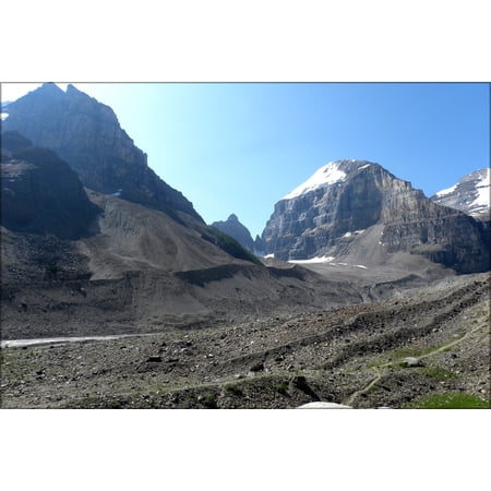 24"x36" Gallery Poster, Glacial moraines above Lake Louise, Alberta, Canada