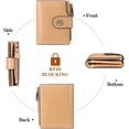 thumbnail image 4 of GHSDFBB Petit Portefeuille pour Femmes en Cuir Véritable Bifold Compact Blocage RFID Petit Portefeuille pour Femmes, 4 of 6