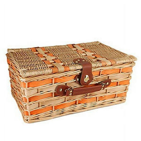 Willow Picnic Basket for 4 - PB1-3759-Orange