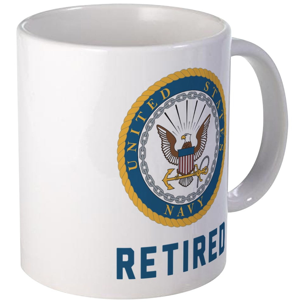 CafePress US Navy Retired Unique Coffee Mug, Coffee Cup CafePress
