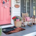 thumbnail image 5 of Qocolhg Patriotic Door Mats Firework American Flag Floor Mat Indoor Outdoor Entrance Bathroom Doormat Non Slip Washable Welcome Mats 4th of July Memorial Independence Day Home Decor 16x24 inch, 5 of 6